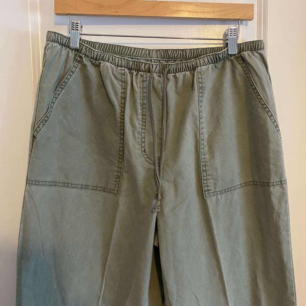 L.L. Bean Sunwashed Canvas Pants High Rise - Picture 4 of 7